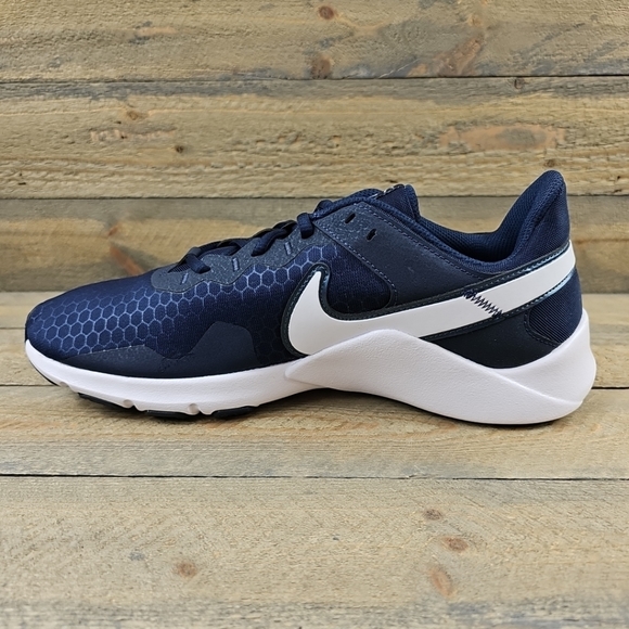 Nike Legend Essential 2 Men's Training Workout Gym Shoes Navy White NEW - Picture 6 of 10